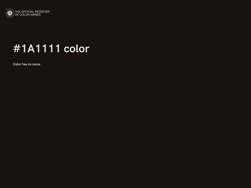 #1A1111 color image