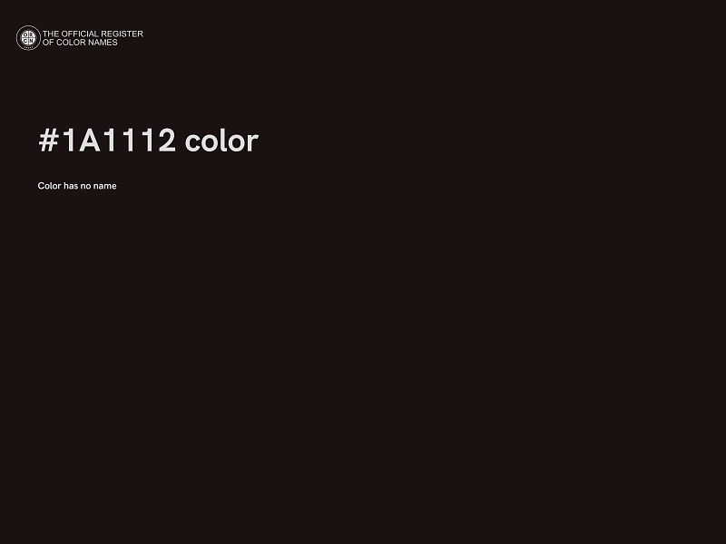 #1A1112 color image