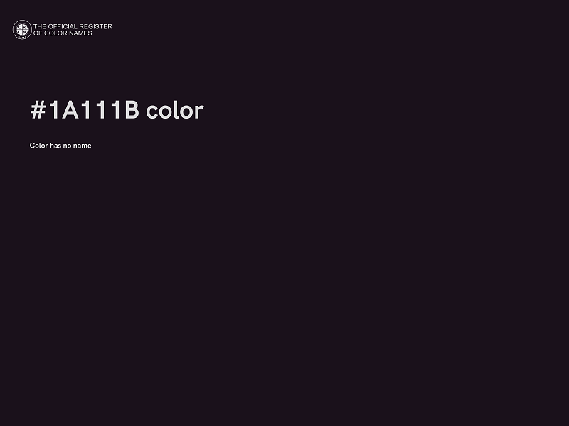 #1A111B color image