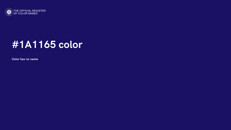 #1A1165 color image