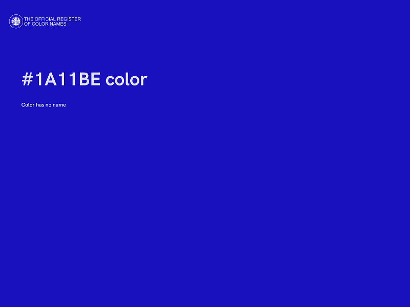 #1A11BE color image