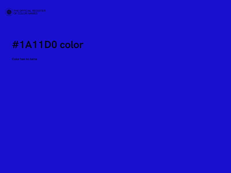 #1A11D0 color image