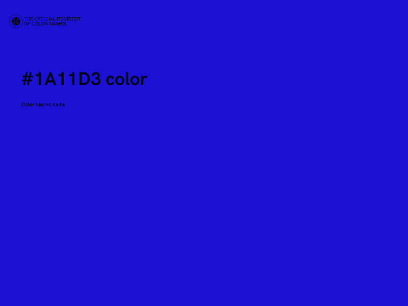 #1A11D3 color image