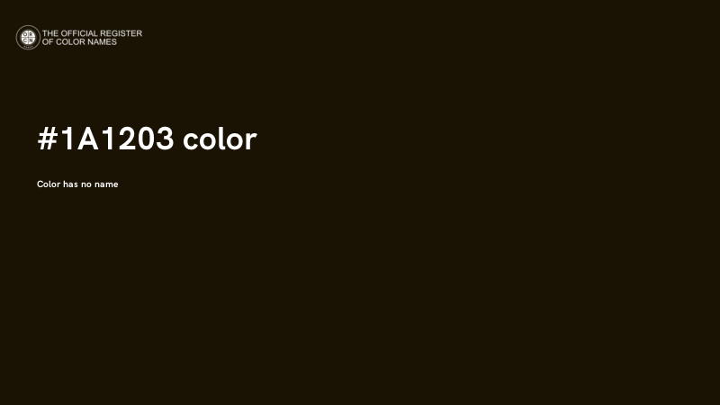 #1A1203 color image