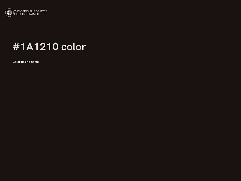 #1A1210 color image