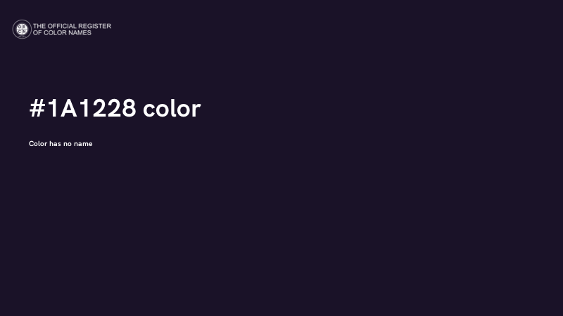 #1A1228 color image