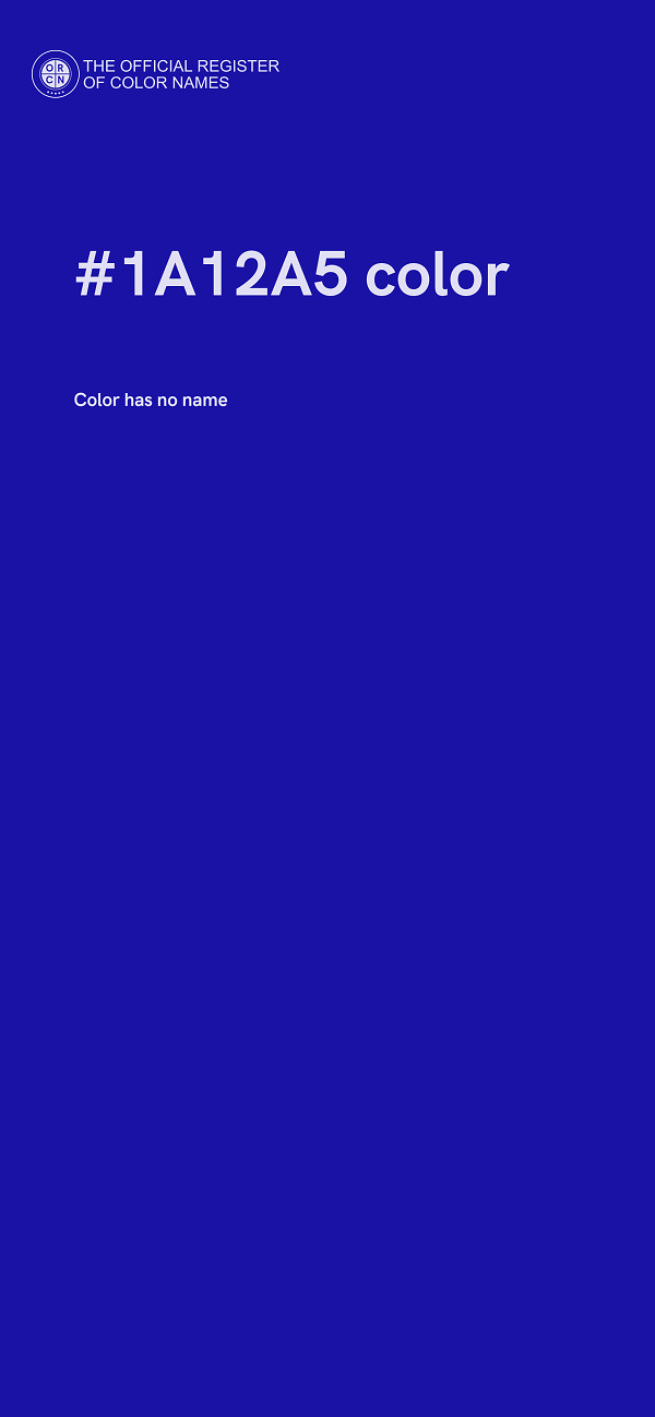 #1A12A5 color image
