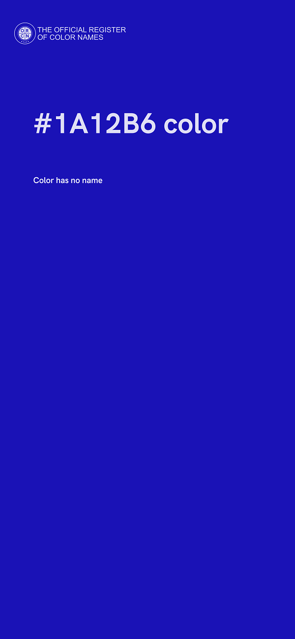 #1A12B6 color image