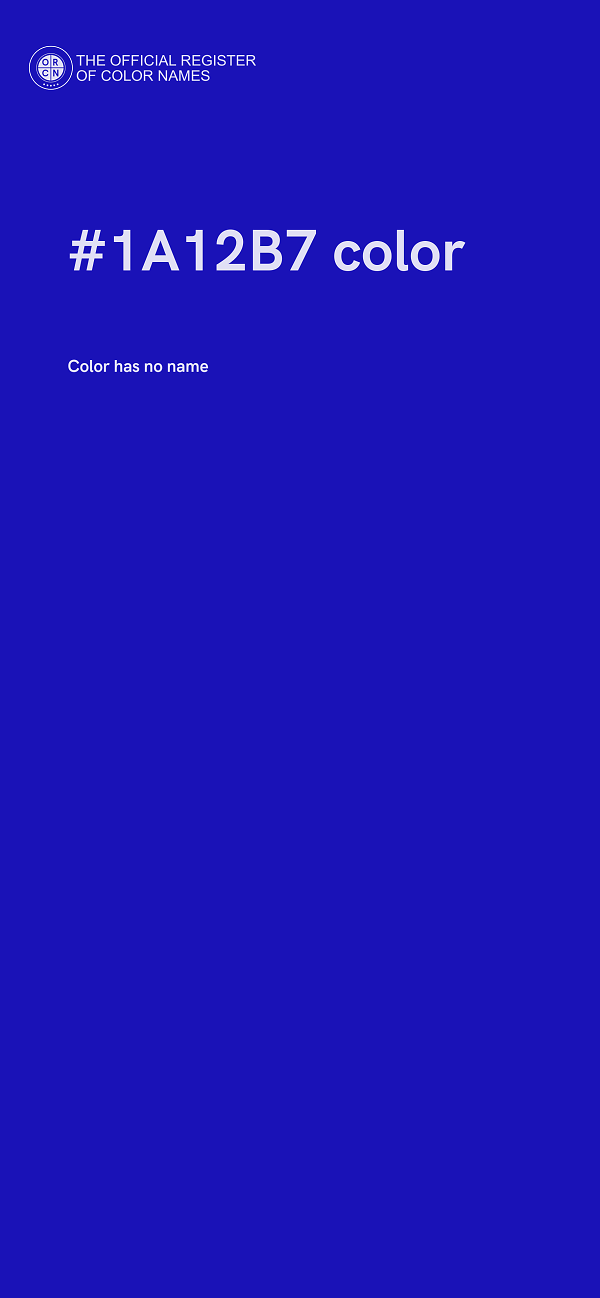 #1A12B7 color image