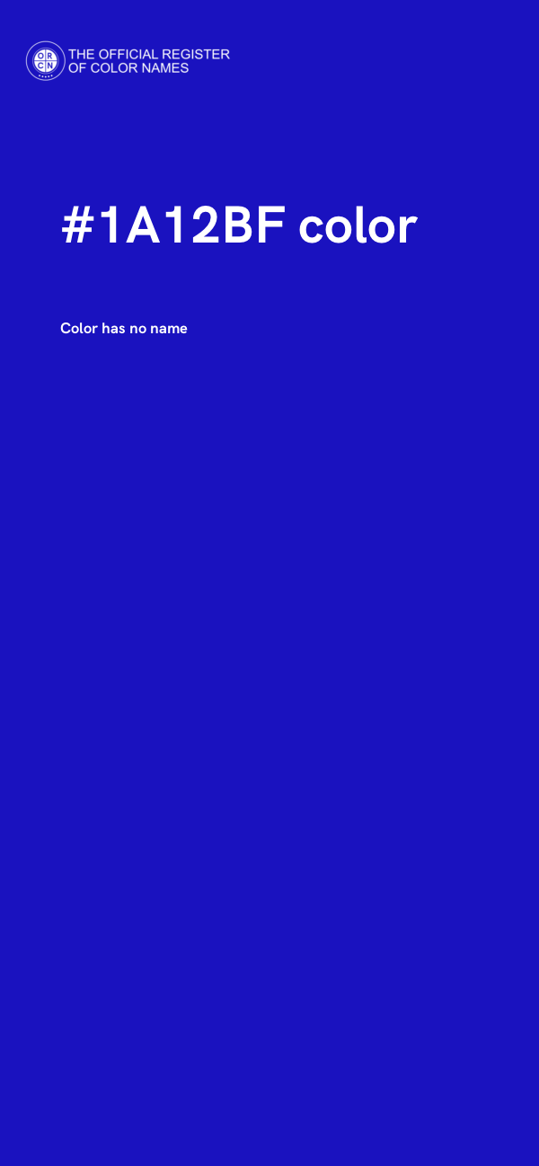 #1A12BF color image
