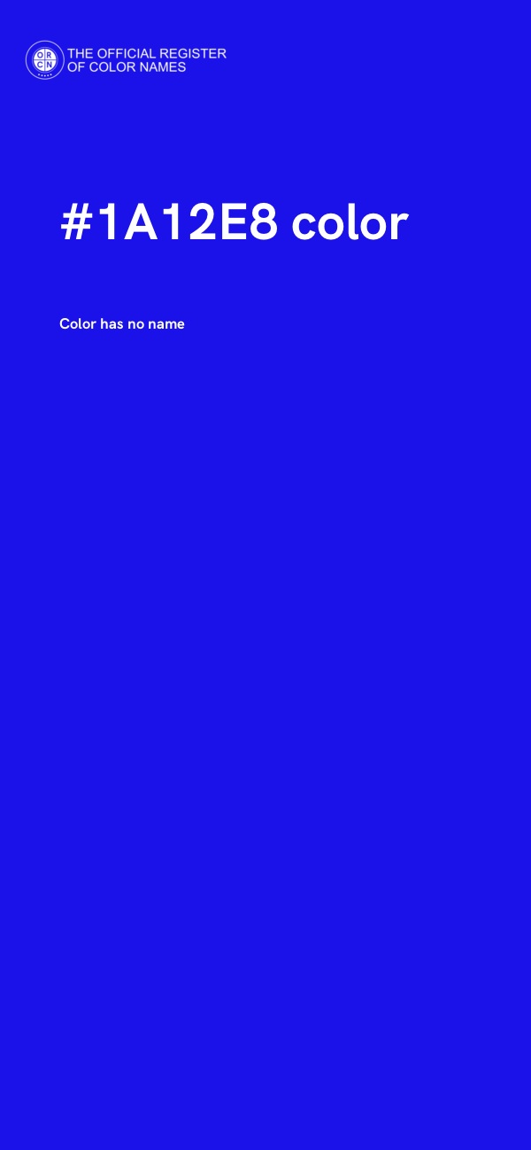 #1A12E8 color image