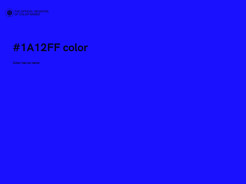 #1A12FF color image