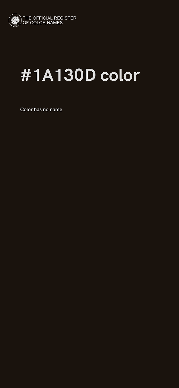 #1A130D color image