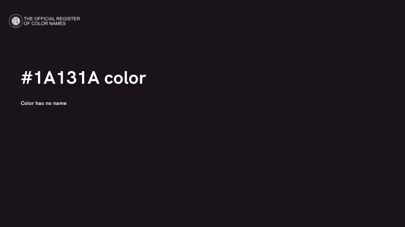 #1A131A color image