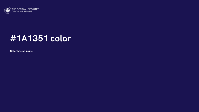 #1A1351 color image