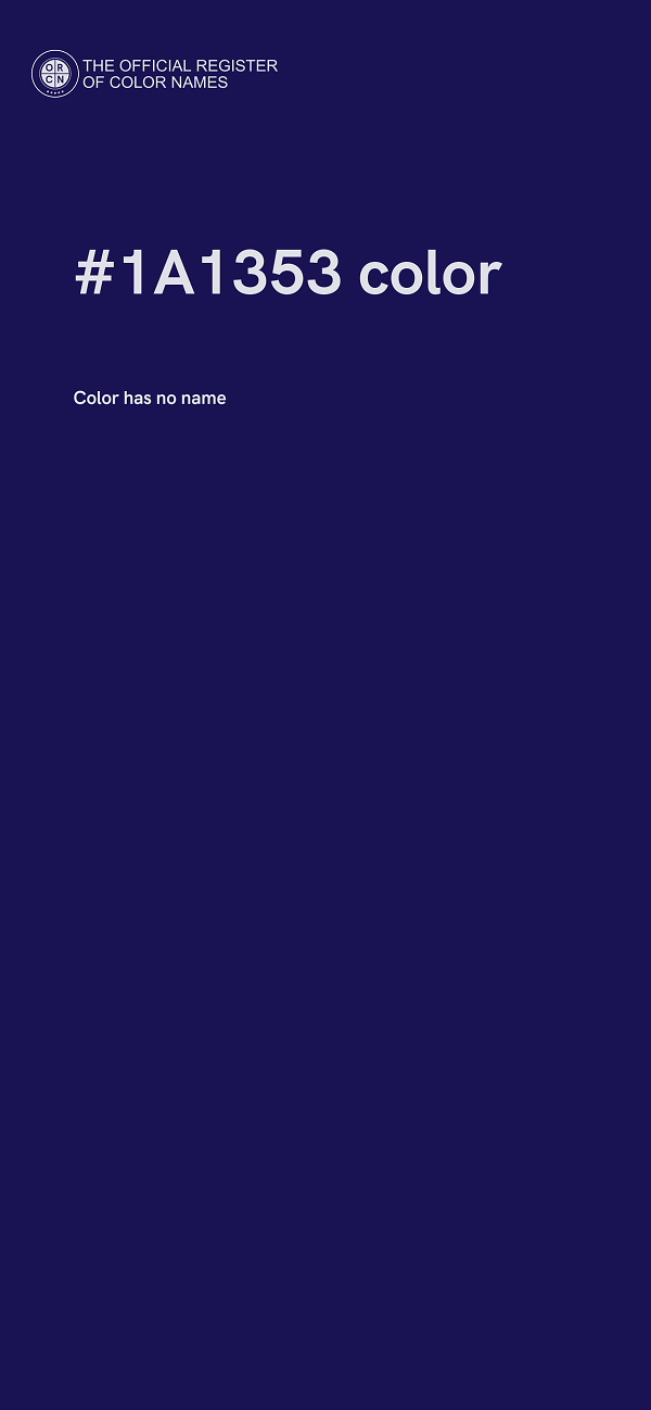 #1A1353 color image