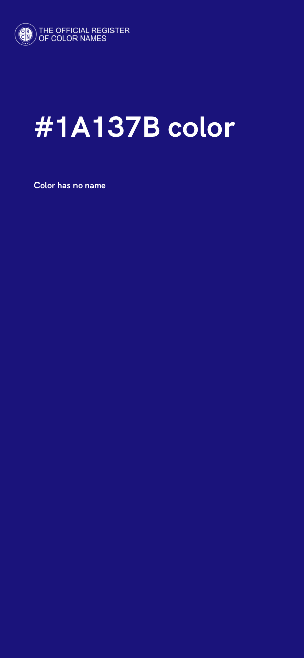 #1A137B color image