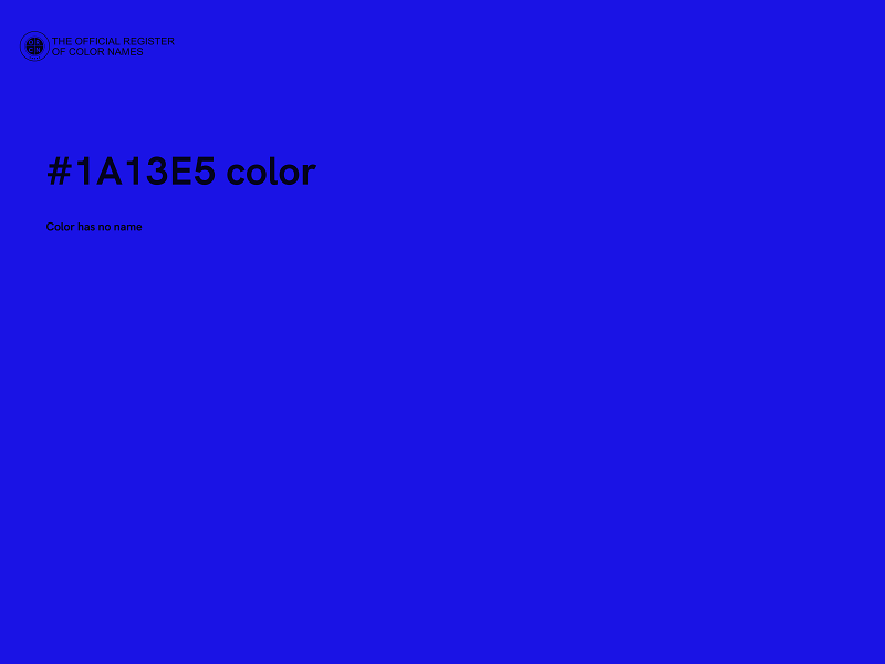 #1A13E5 color image