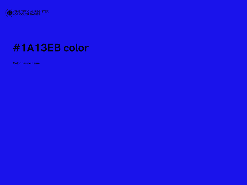 #1A13EB color image