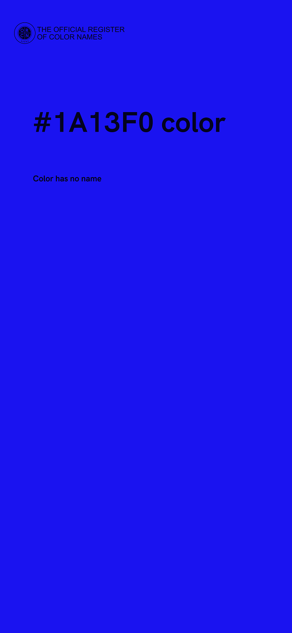 #1A13F0 color image