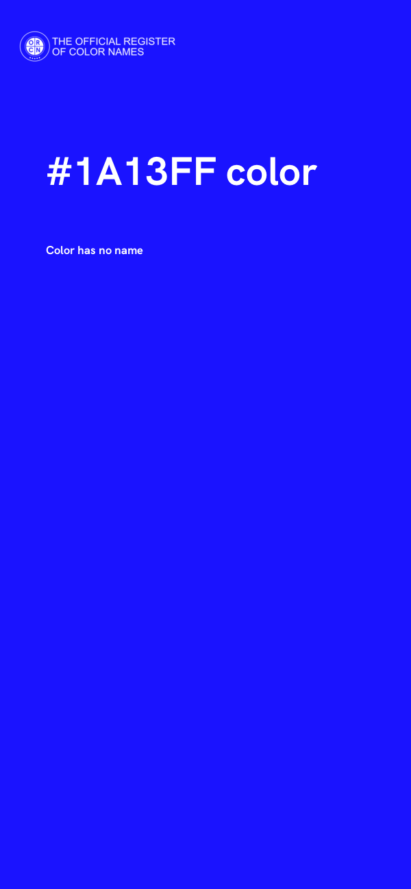 #1A13FF color image