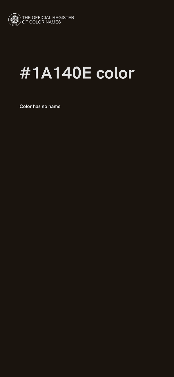 #1A140E color image