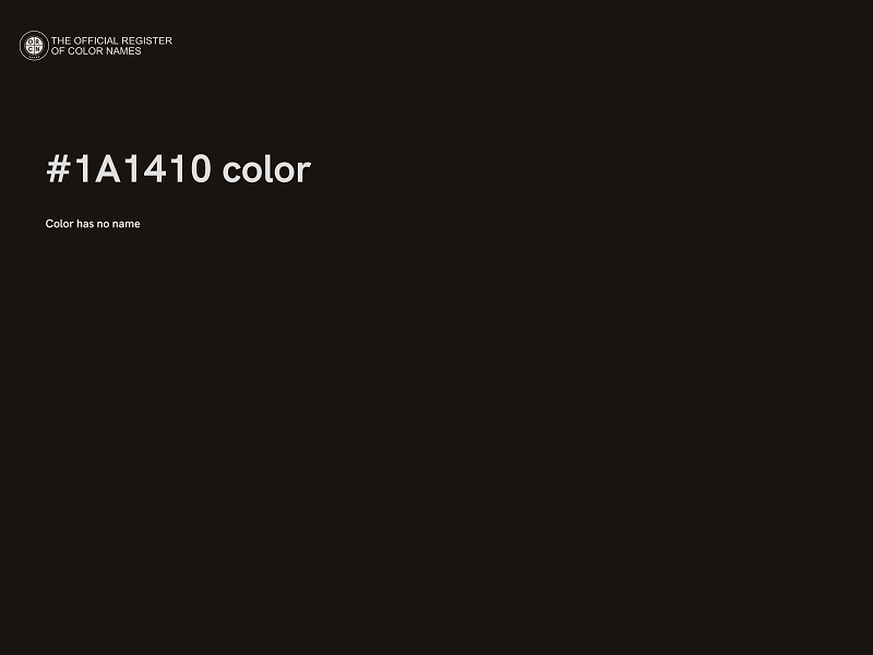 #1A1410 color image