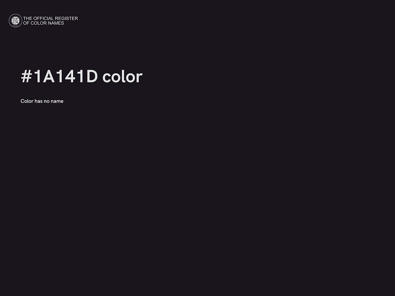 #1A141D color image