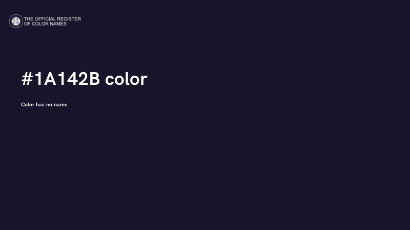 #1A142B color image