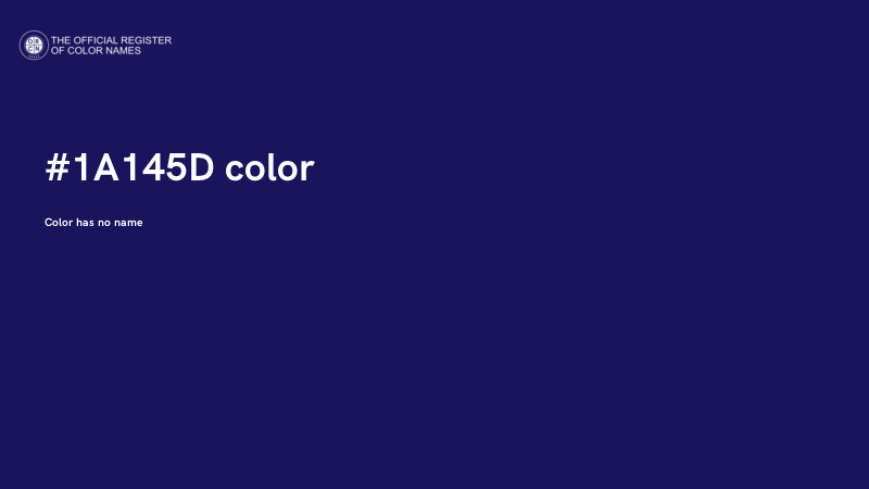 #1A145D color image