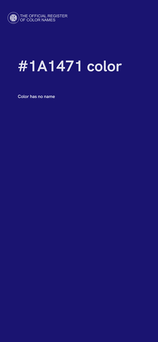 #1A1471 color image