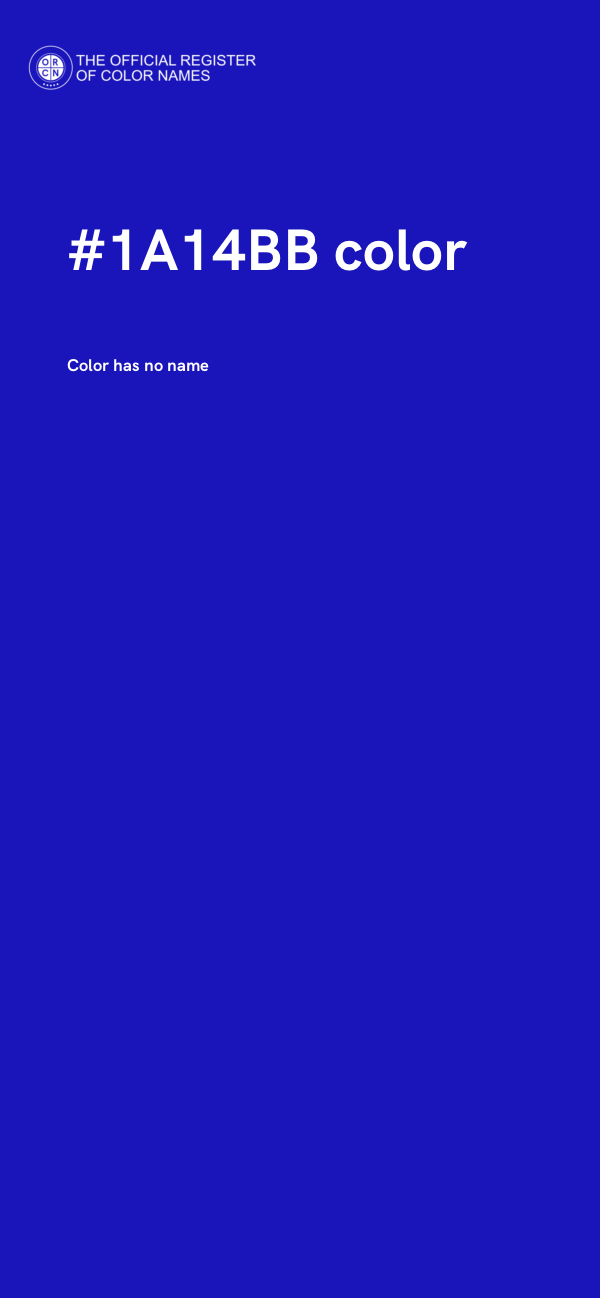 #1A14BB color image