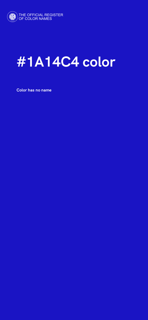 #1A14C4 color image