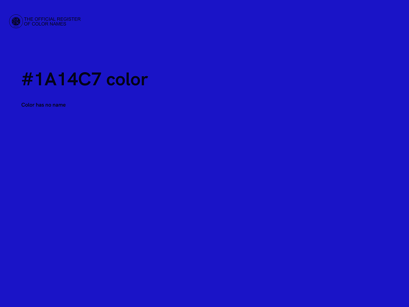 #1A14C7 color image