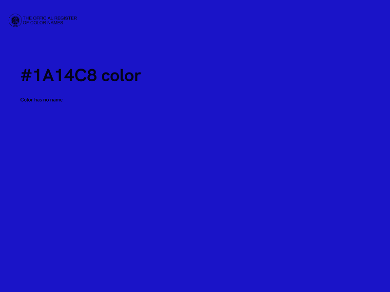 #1A14C8 color image