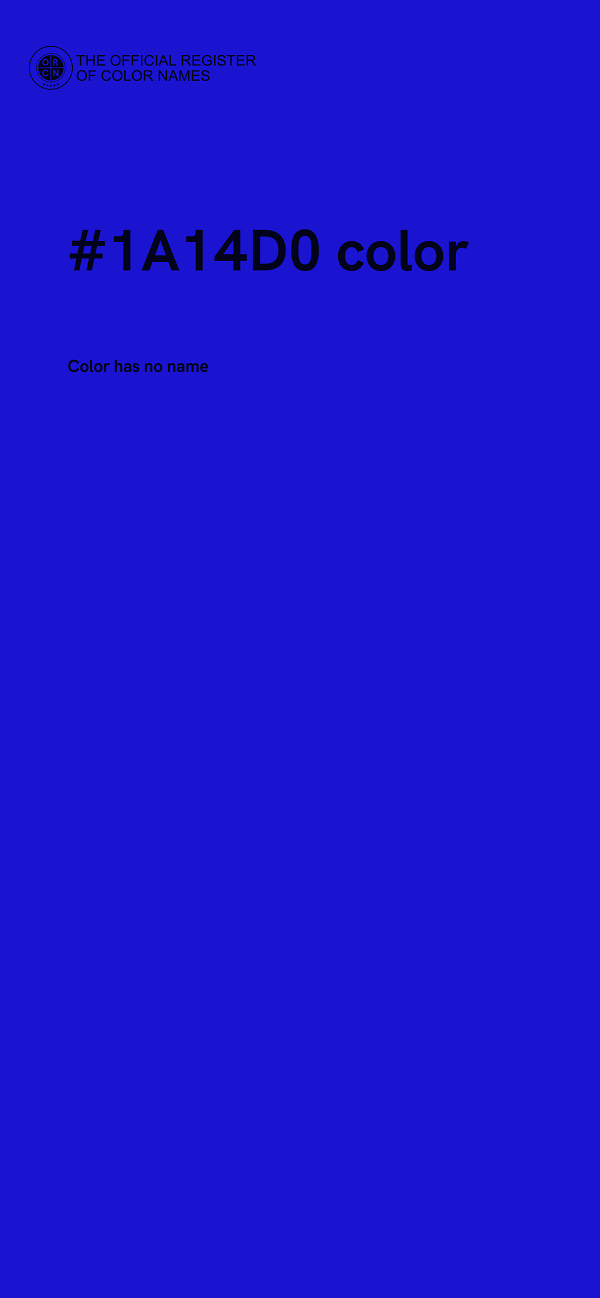 #1A14D0 color image