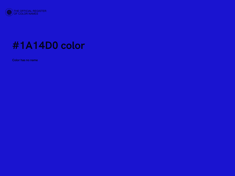 #1A14D0 color image