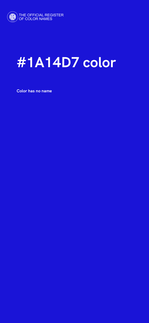 #1A14D7 color image