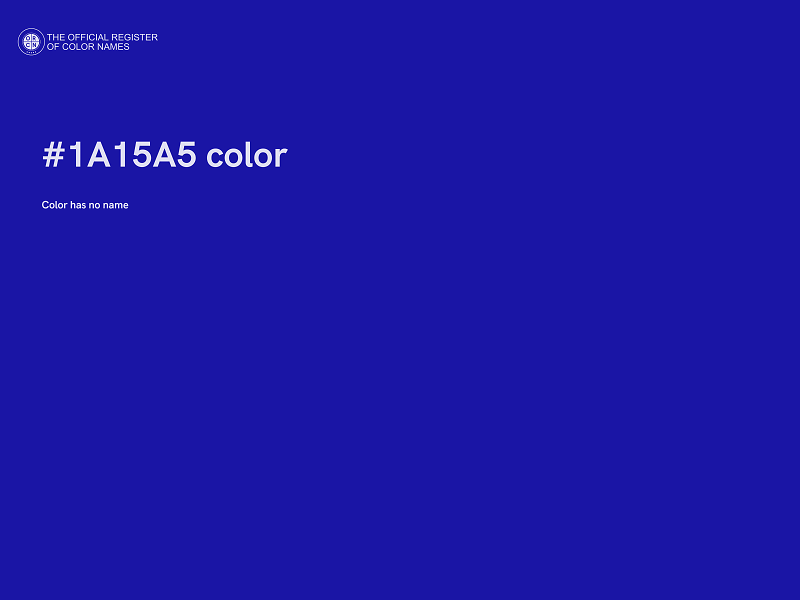 #1A15A5 color image
