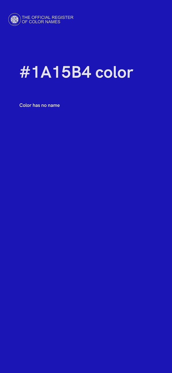 #1A15B4 color image