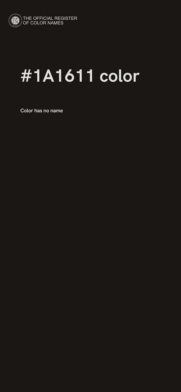 #1A1611 color image