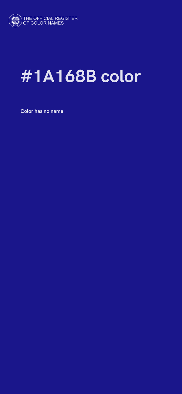 #1A168B color image