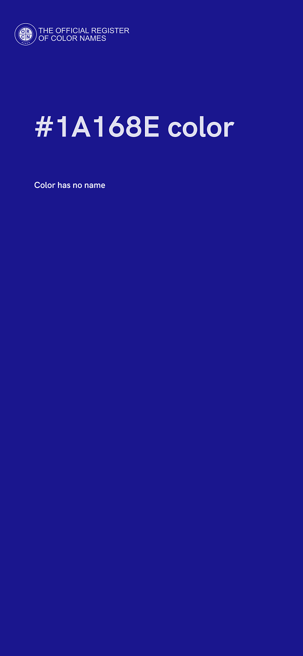 #1A168E color image