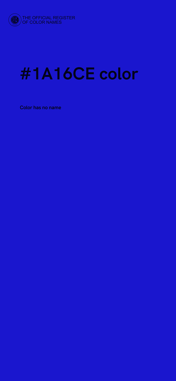 #1A16CE color image