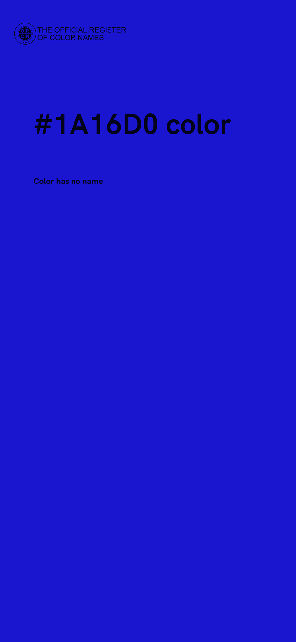 #1A16D0 color image