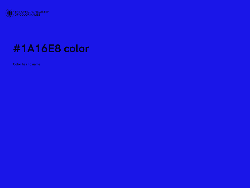 #1A16E8 color image