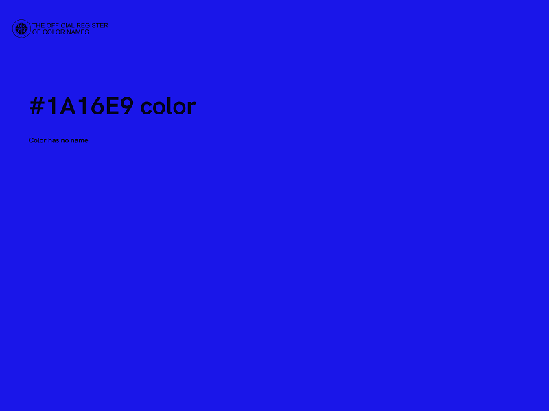 #1A16E9 color image