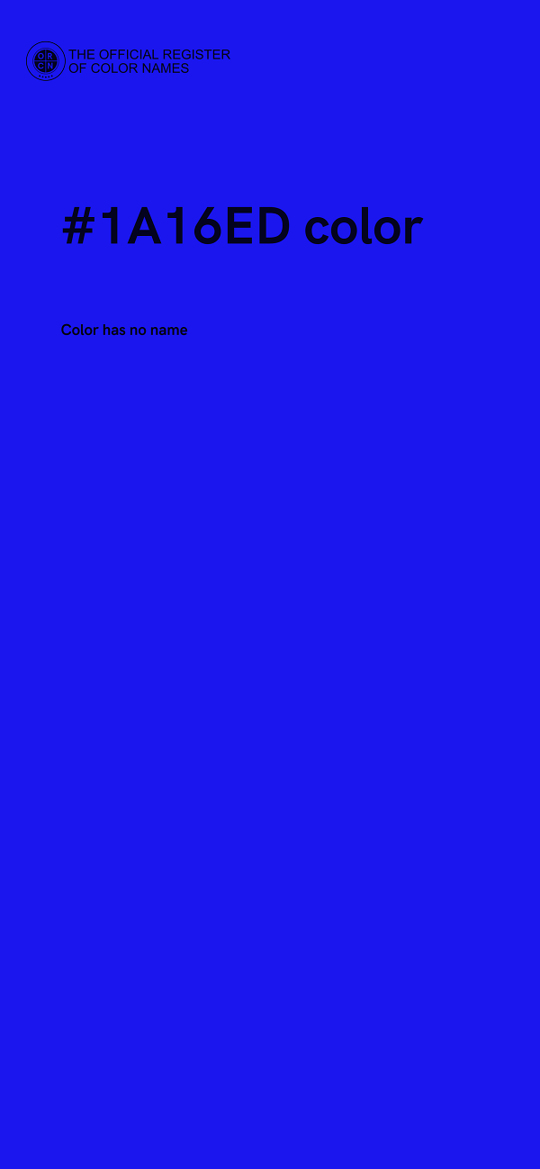 #1A16ED color image