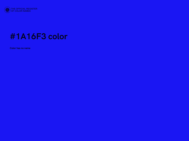 #1A16F3 color image