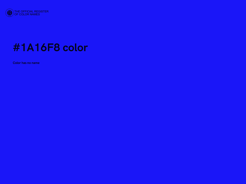 #1A16F8 color image